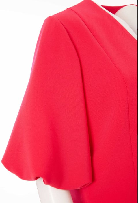 strapless open back dress Kate Cooper Red & Fuchsia Two Tone Dress